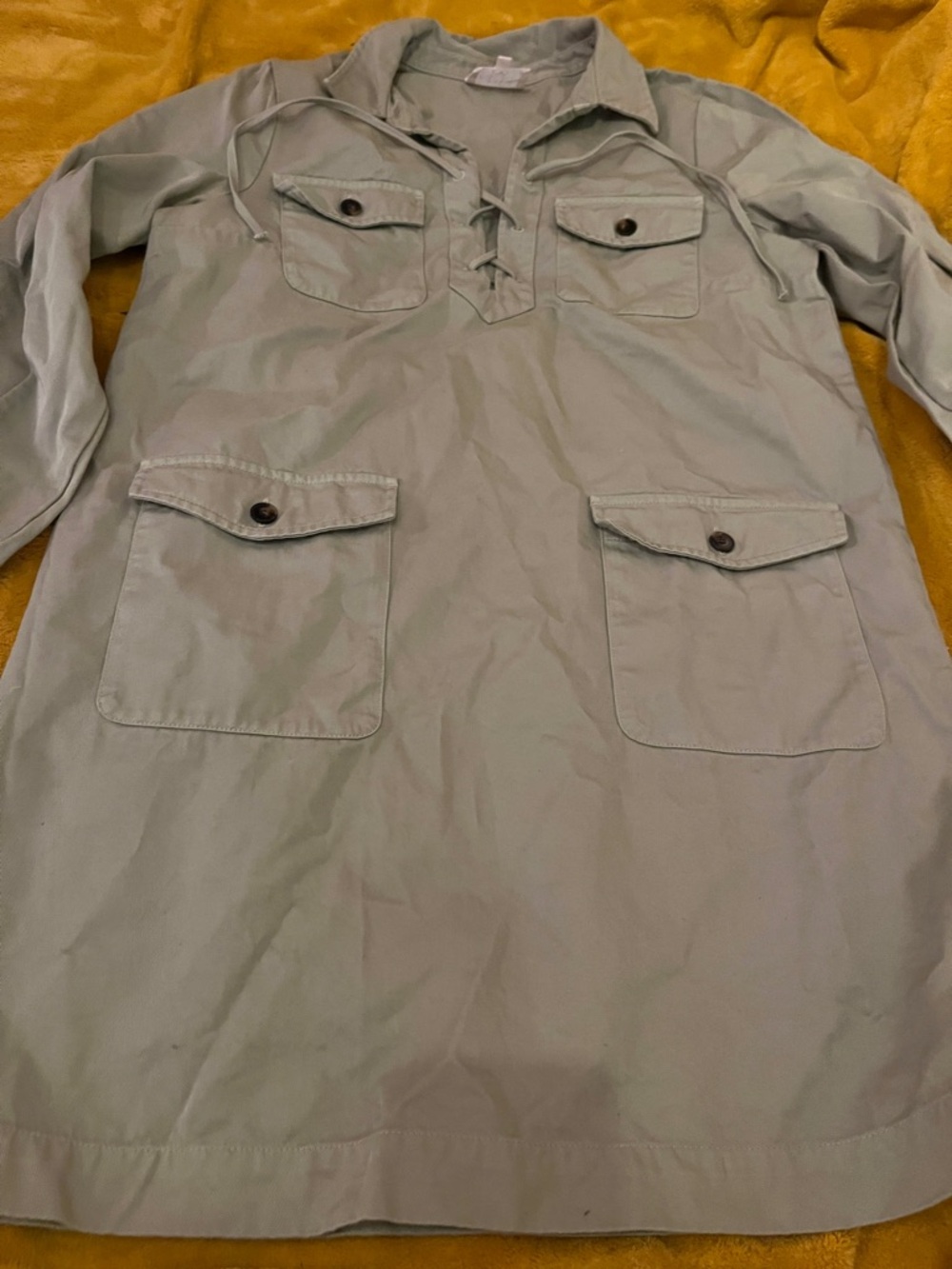 Sezane Sama Dress in Sage Green